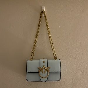 Turquoise purse with birds NWOT